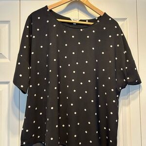 Reitmans Black and White Polka Dot Tee